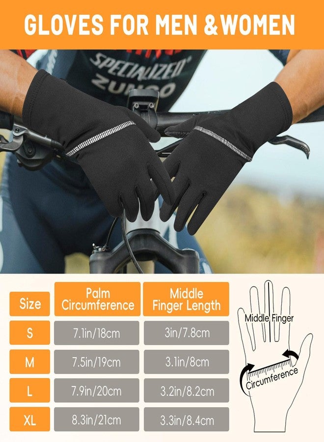 Tiny Chou Winter Gloves - Warm, Touchscreen Non-Slip Thermal Gloves for Running, Cycling, Driving, Hiking - Windproof, Lightweight - Black - Medium - Image 5
